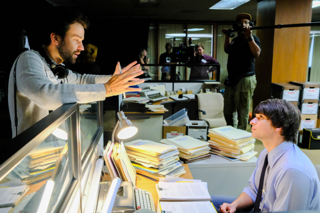 Director Simon Schneider and actor Trace Guzmán as Jackson Miller on 'Degree of Certainty'